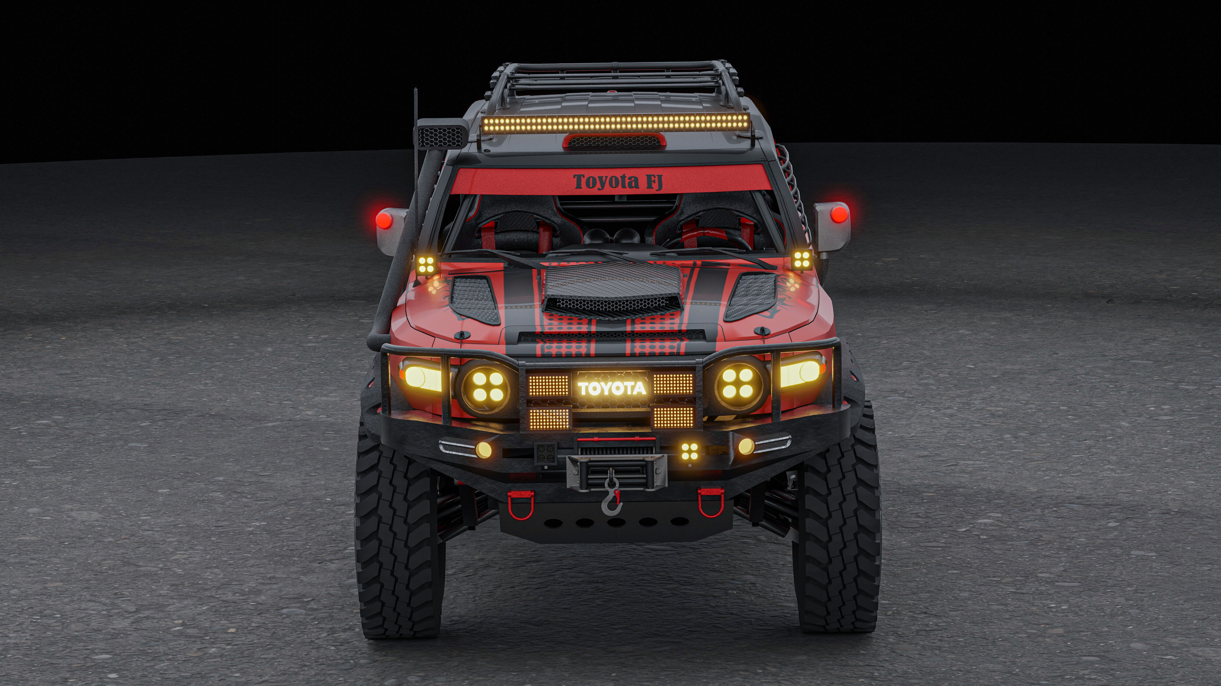 Toyota FJ Cruiser rally car 3D model_10