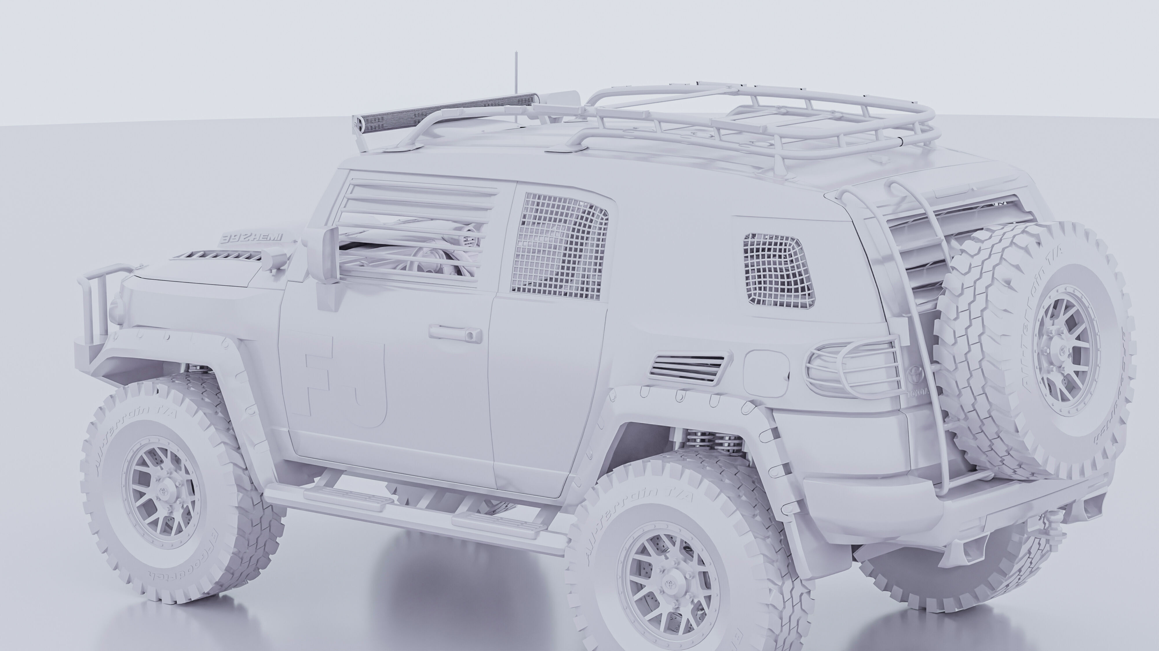 Toyota FJ Cruiser rally car 3D model_15