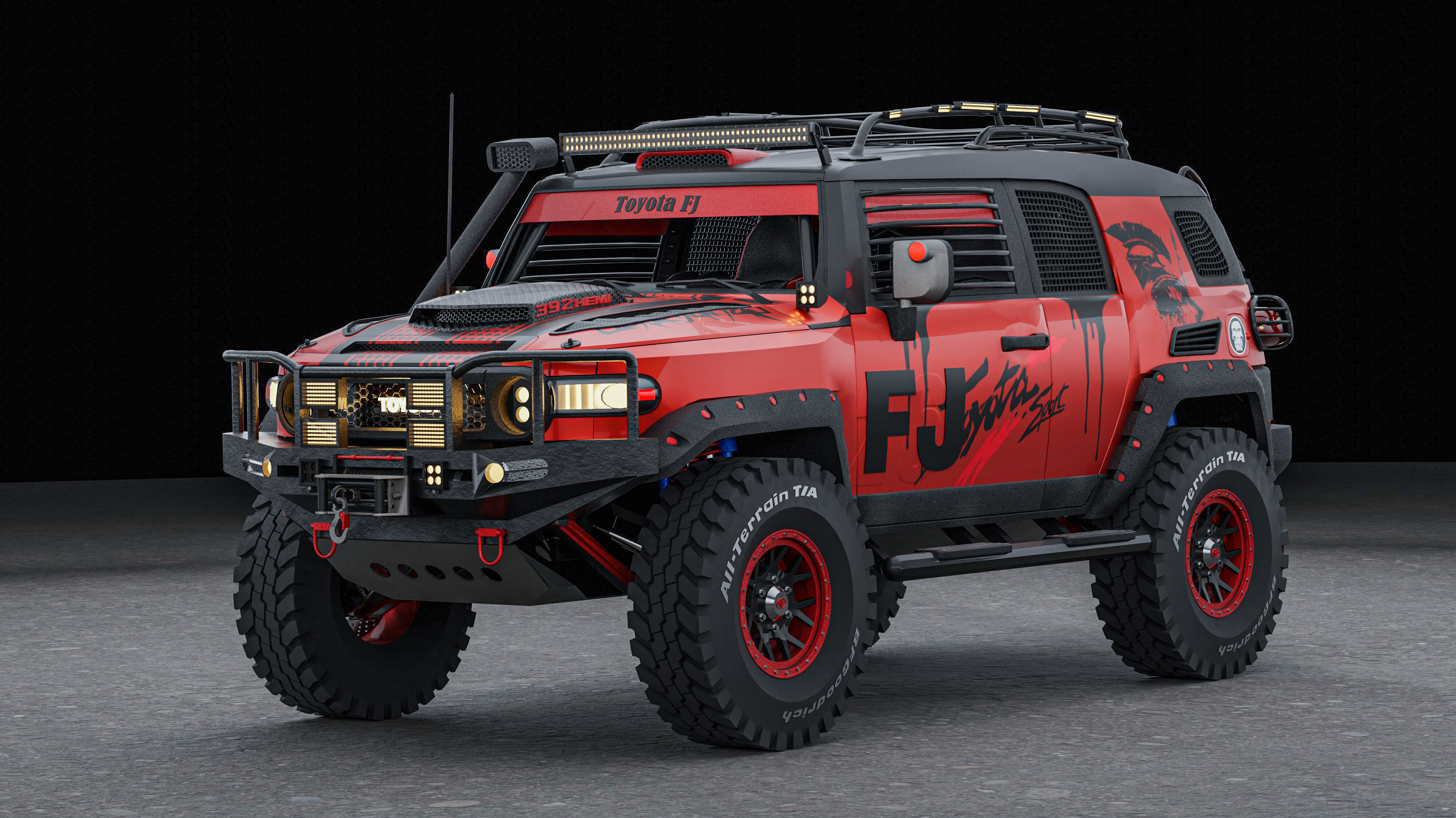 Toyota FJ Cruiser rally car 3D model_1