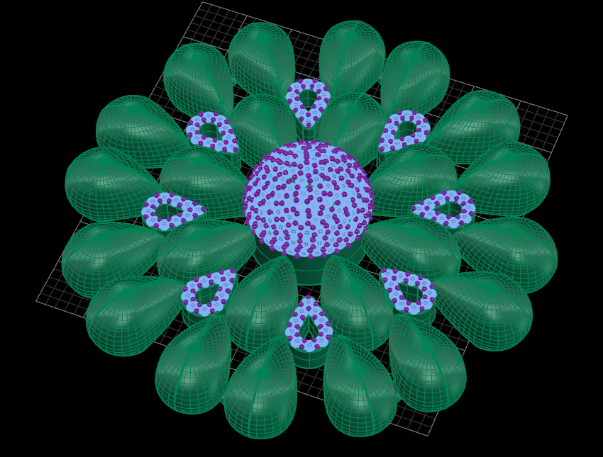 flower style pendant 3D print model_2