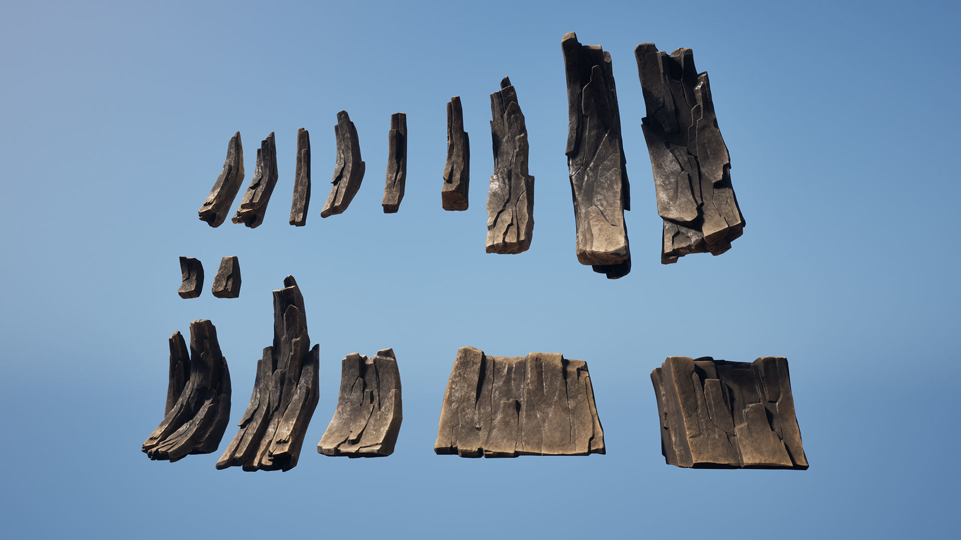 Claw rocks Low-poly 3D model_5