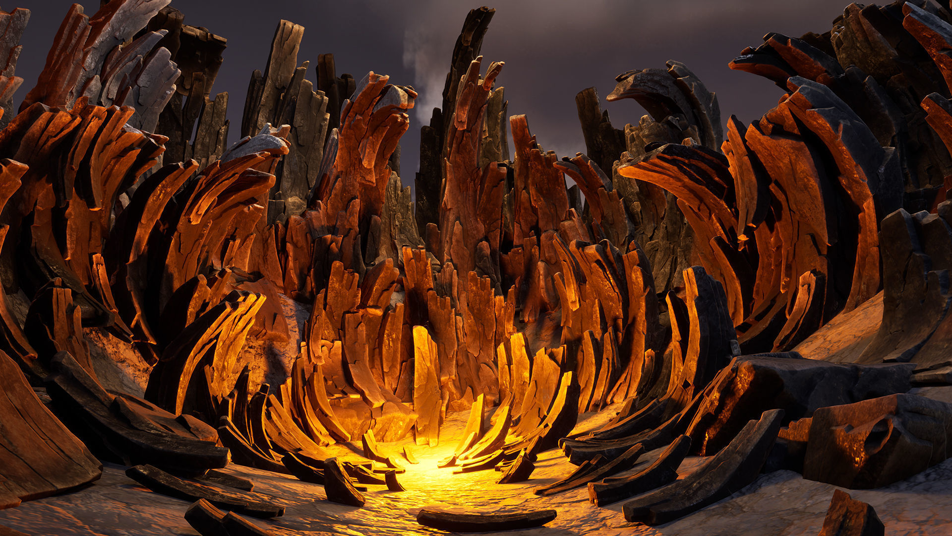 Claw rocks Low-poly 3D model_3