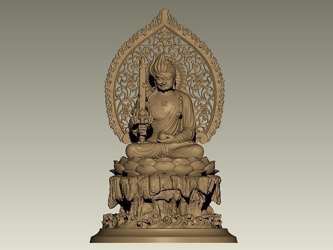 Buddha of Duality Good and Evil STL 3D print model