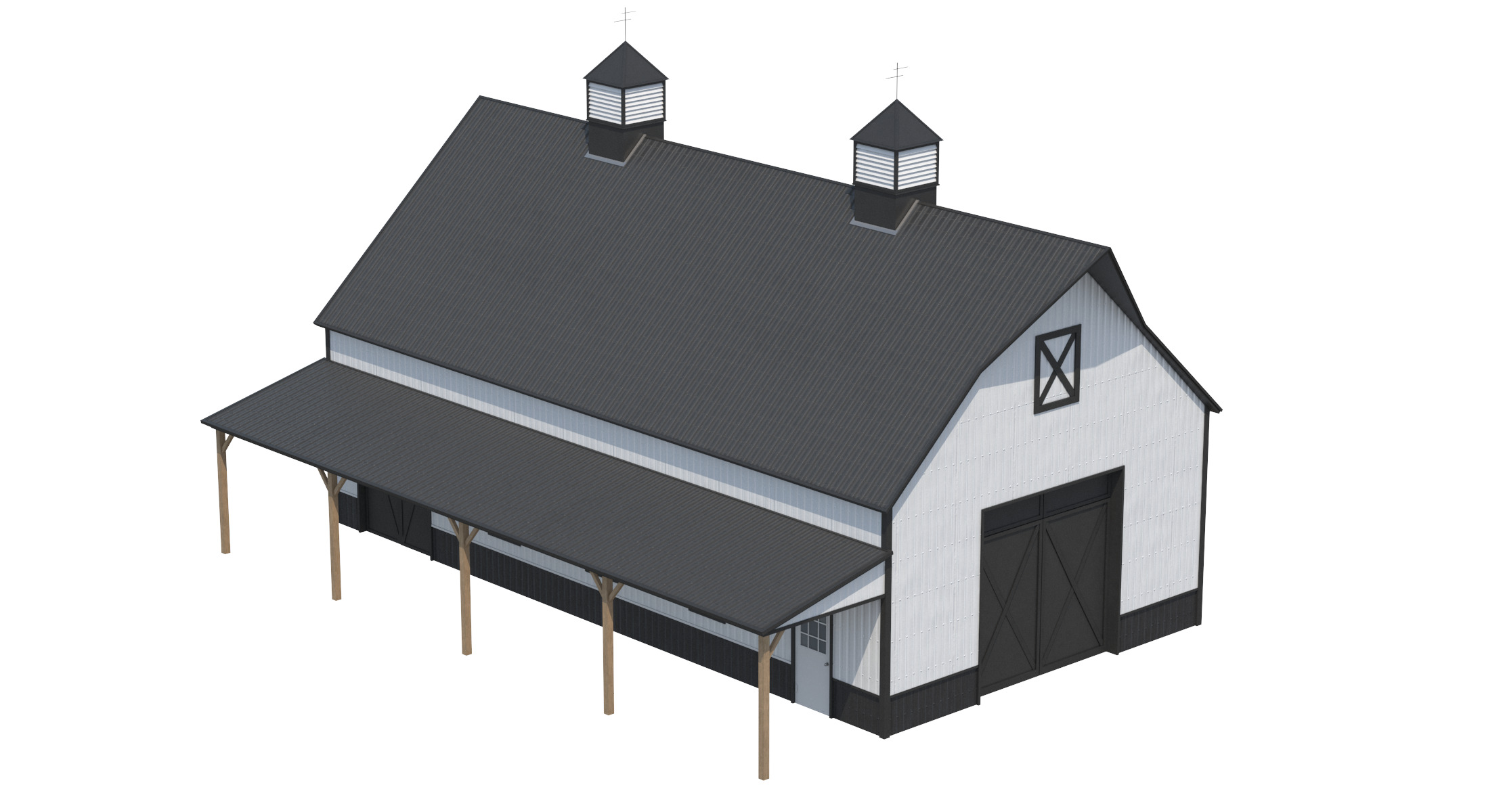 Industrial Building 10 Low-poly 3D model_4