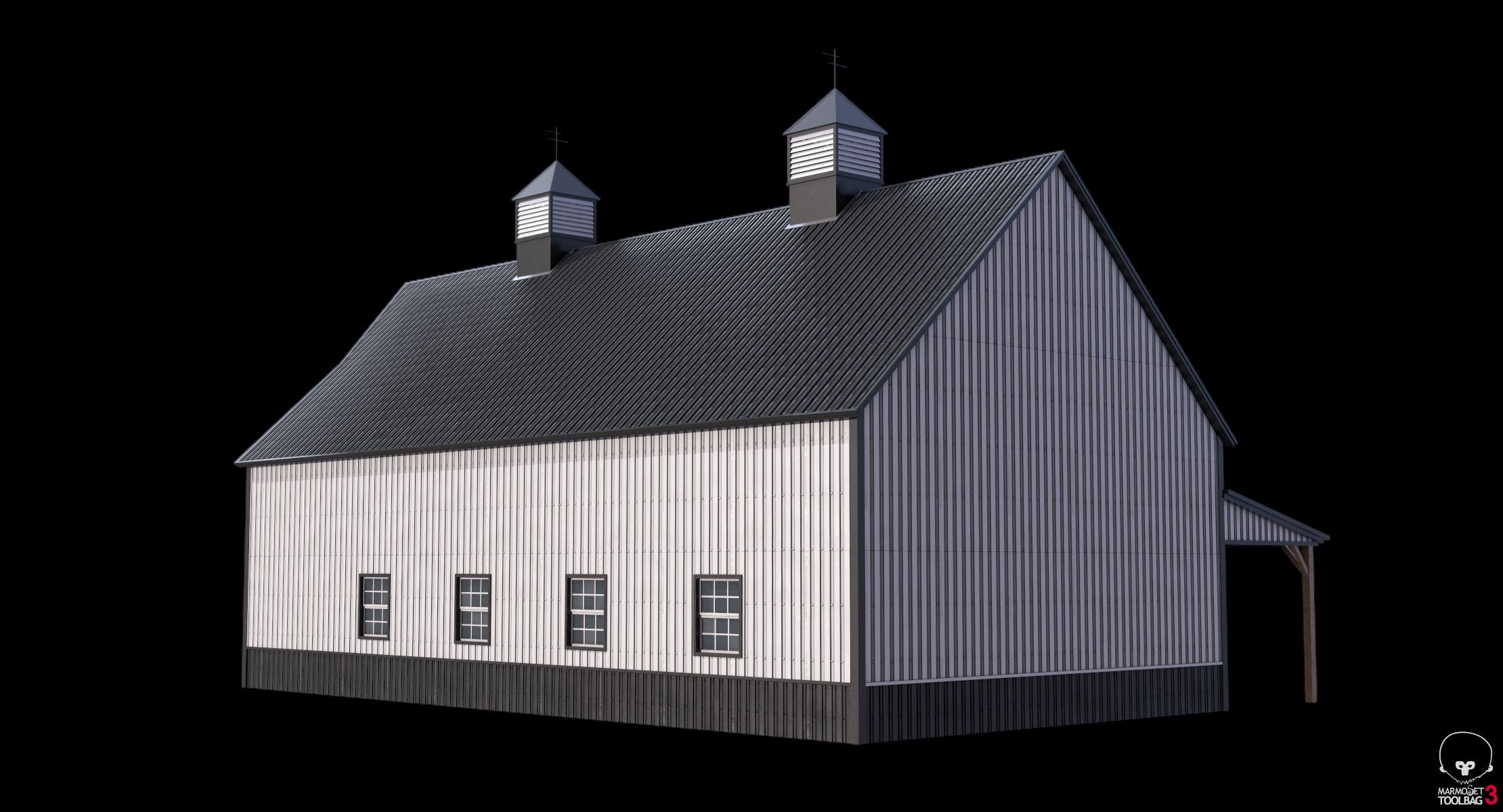 Industrial Building 10 Low-poly 3D model_11