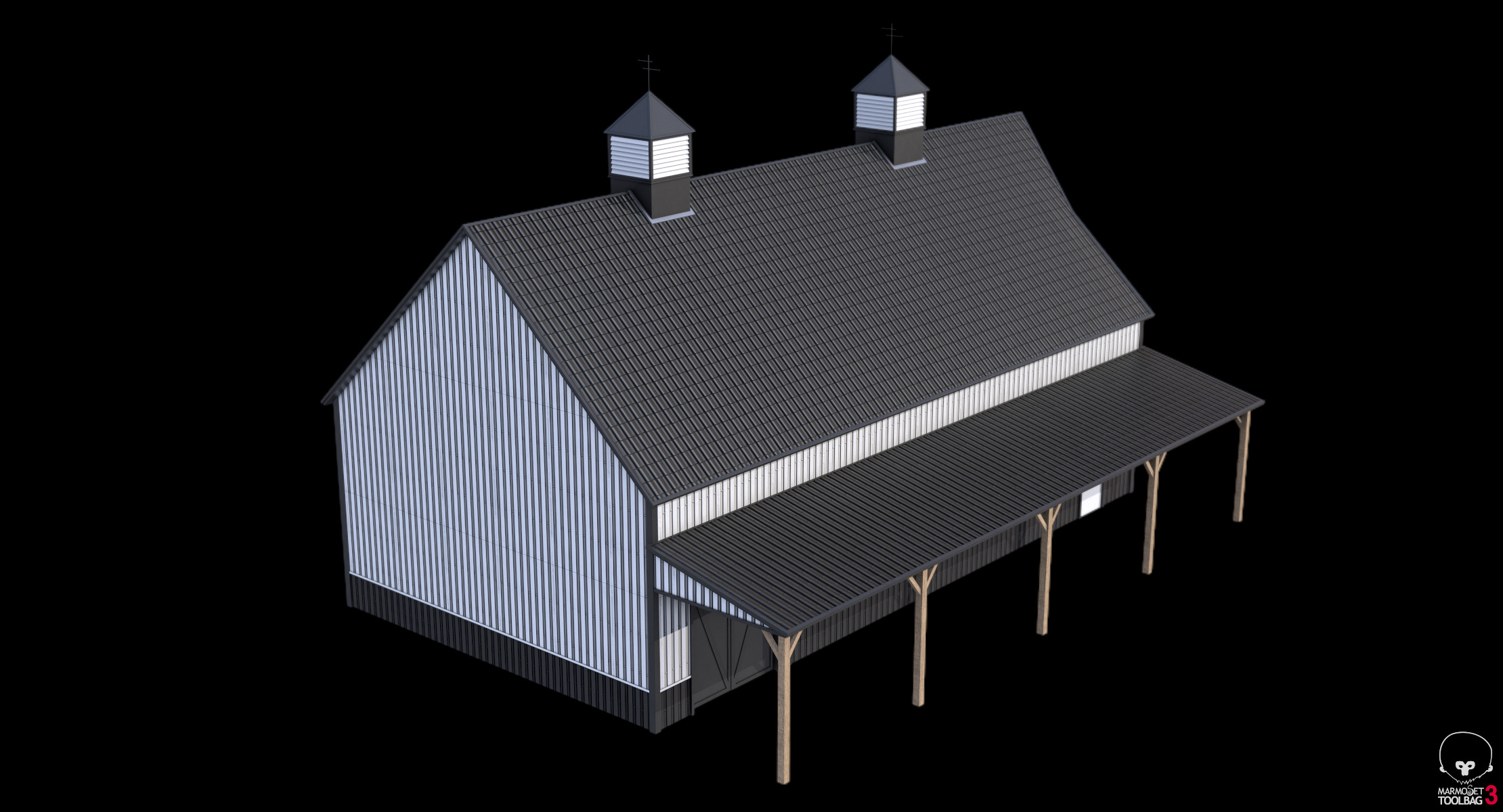 Industrial Building 10 Low-poly 3D model_13