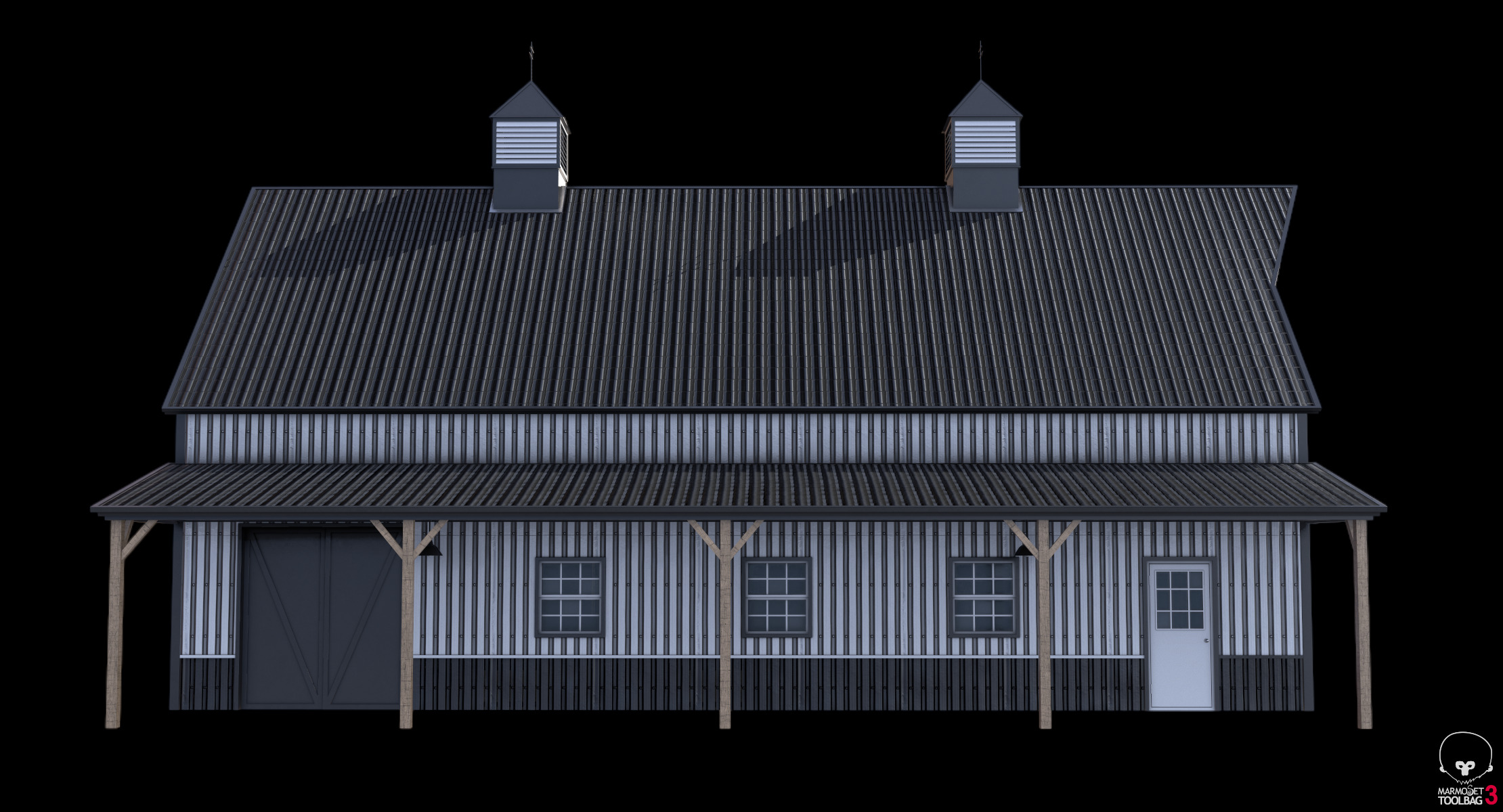 Industrial Building 10 Low-poly 3D model_15