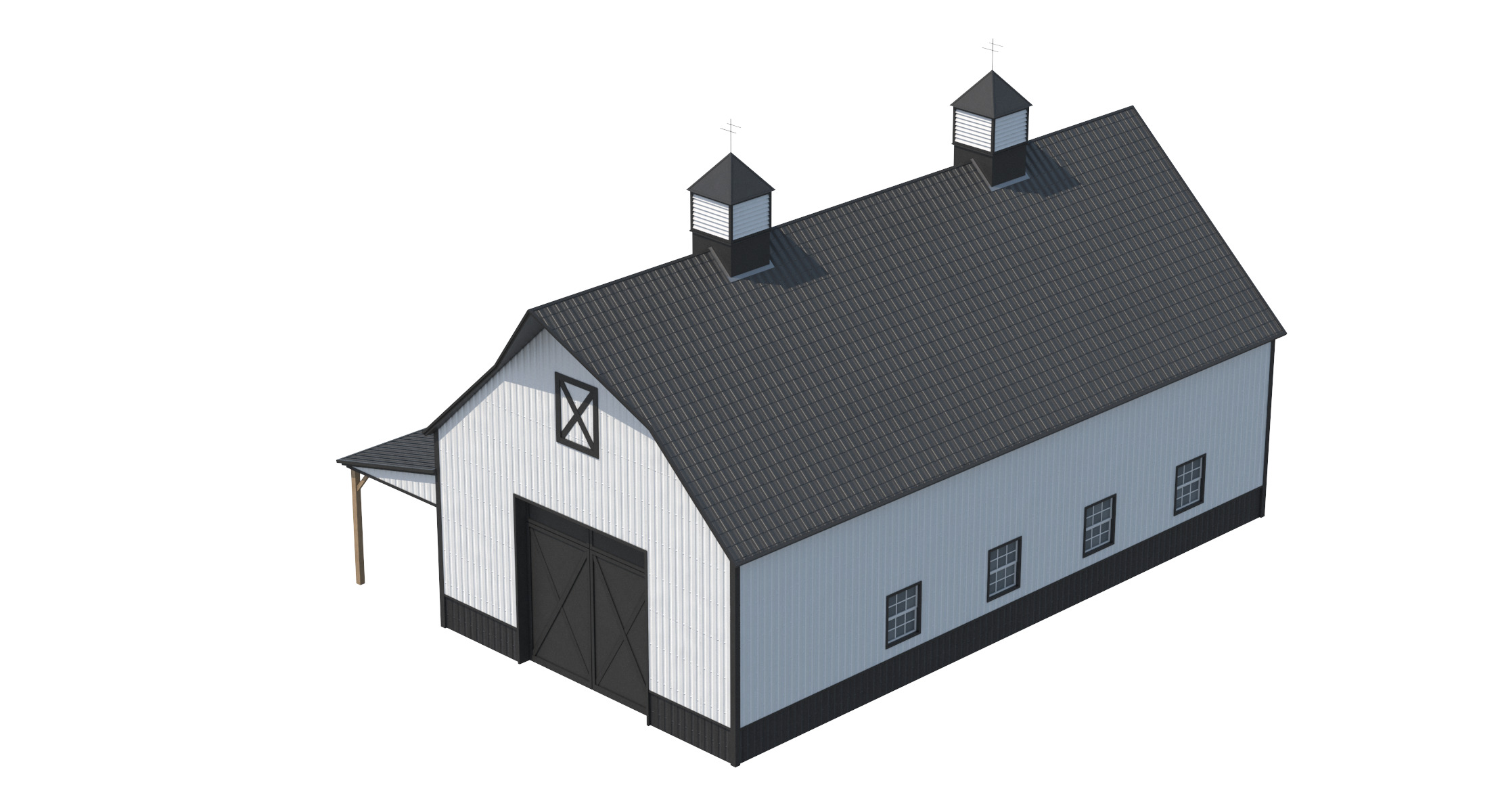 Industrial Building 10 Low-poly 3D model_5