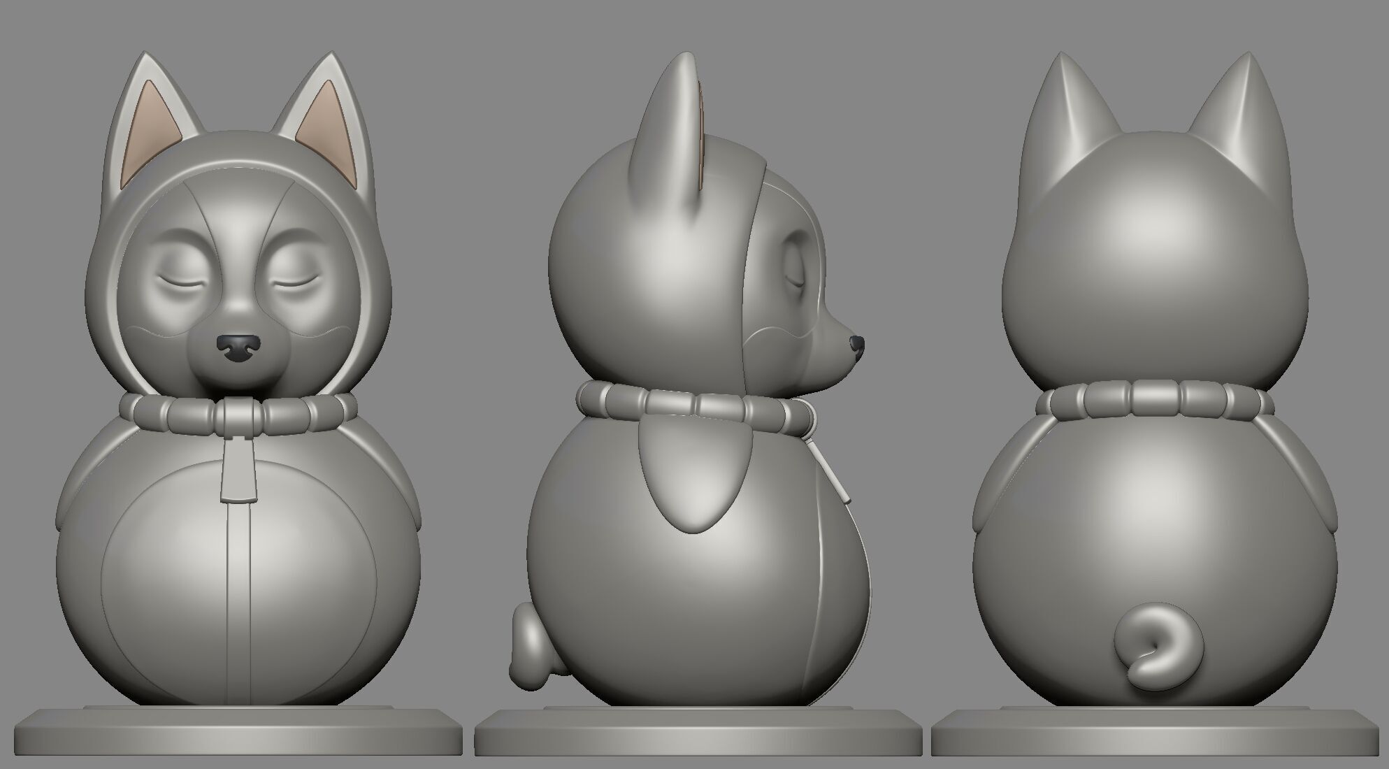 Dog Statue 3D print model_5