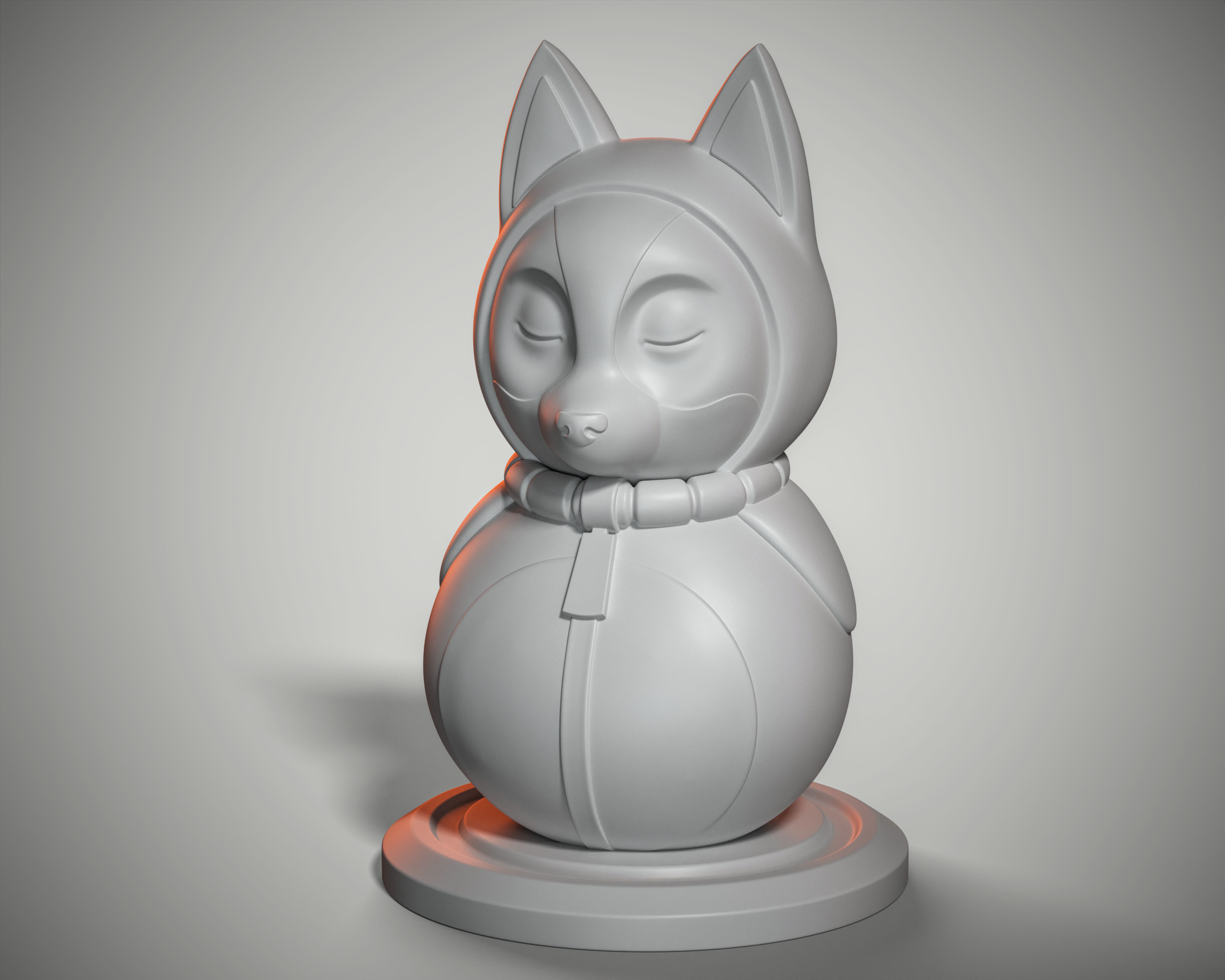 Dog Statue 3D print model_2