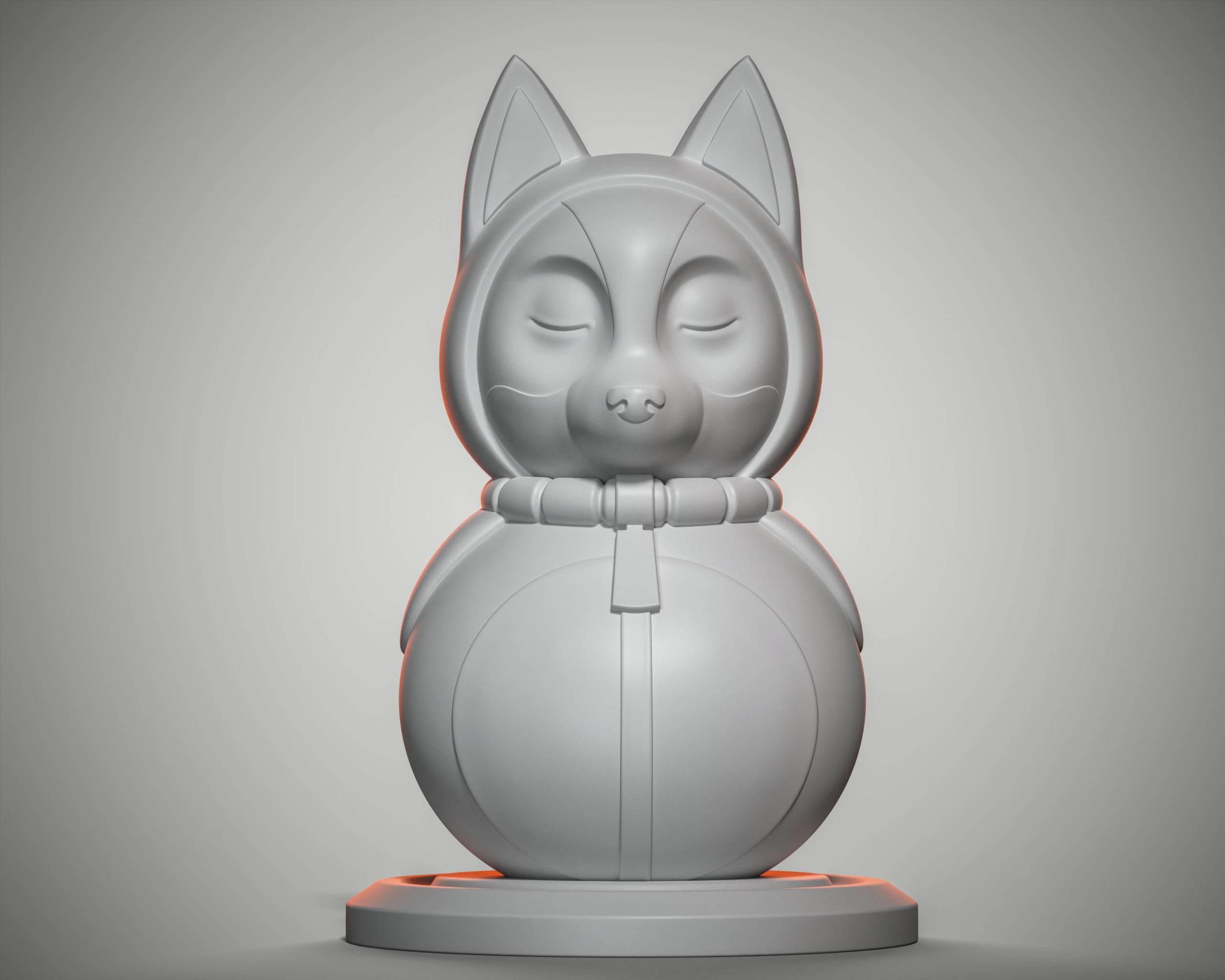 Dog Statue 3D print model_1