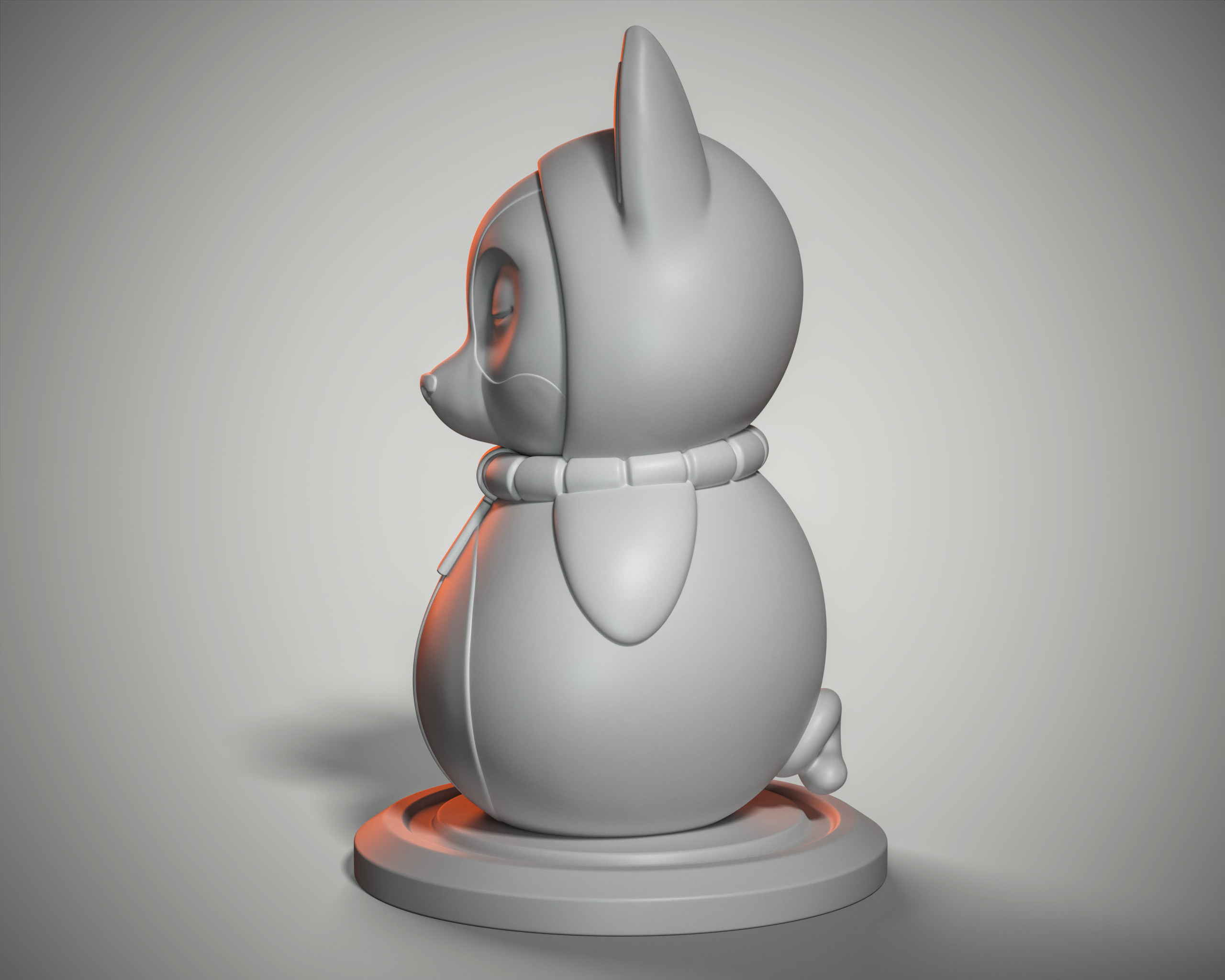 Dog Statue 3D print model_3