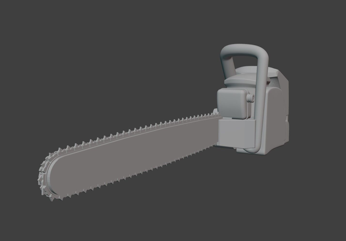 Chainsaw 3D printing ready pre supported 3D print model_5