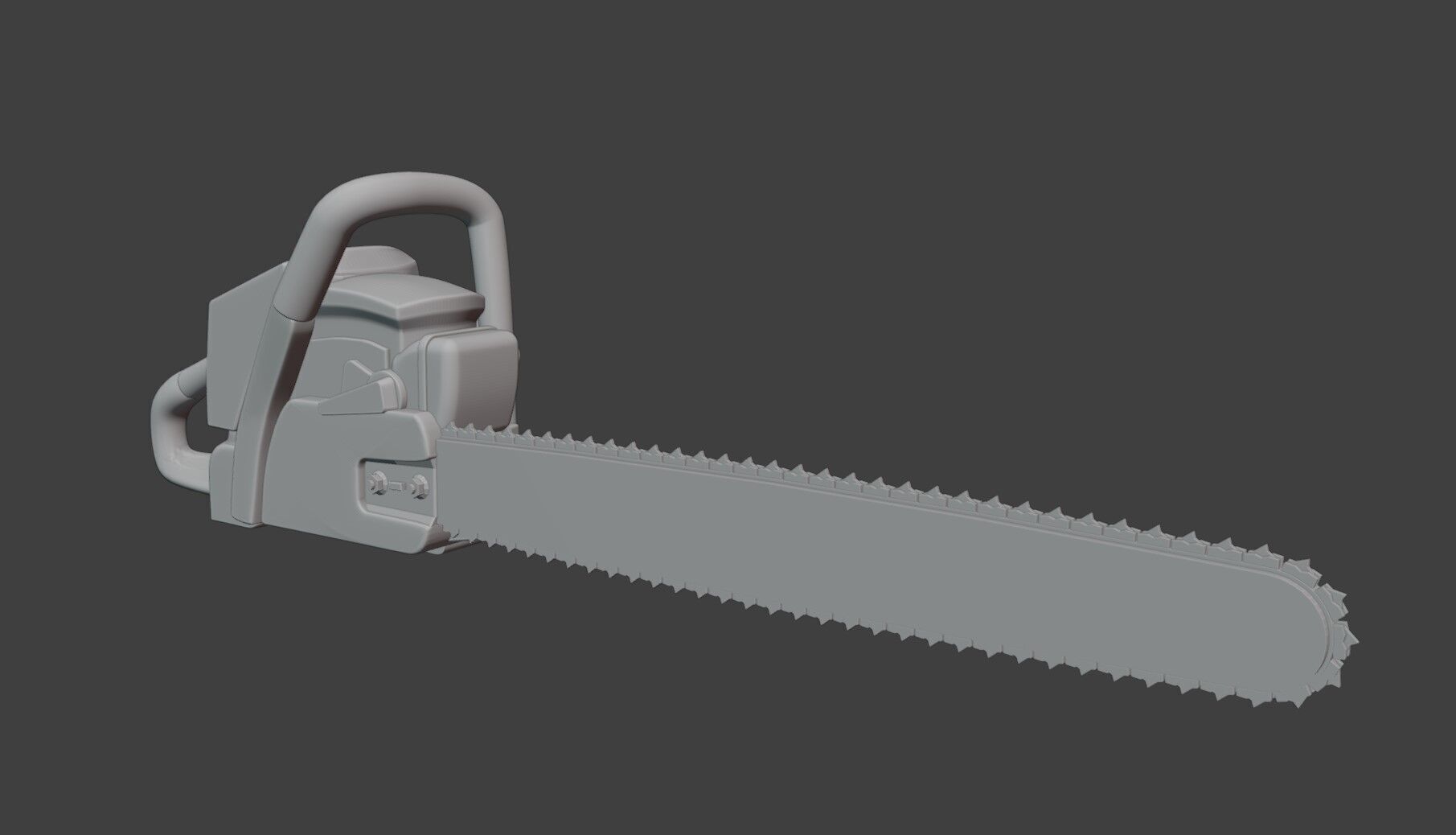 Chainsaw 3D printing ready pre supported 3D print model_2