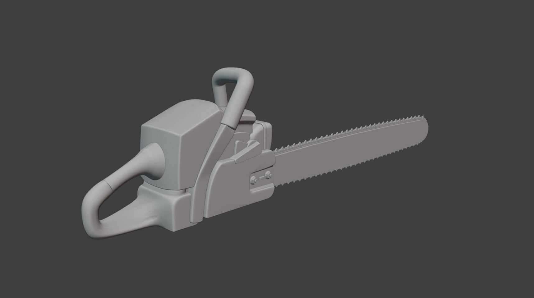 Chainsaw 3D printing ready pre supported 3D print model_3