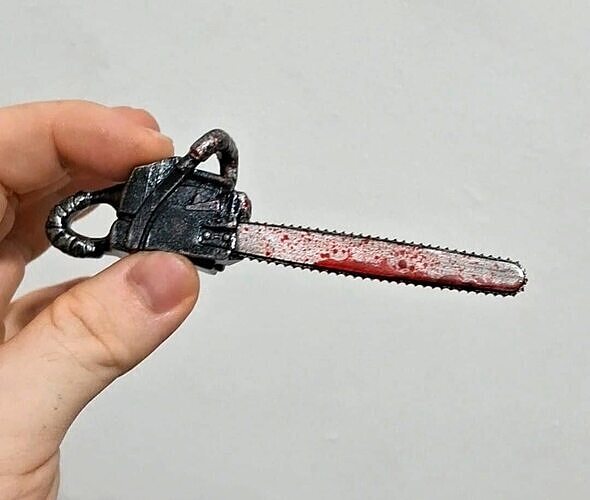 Chainsaw 3D printing ready pre supported 3D print model