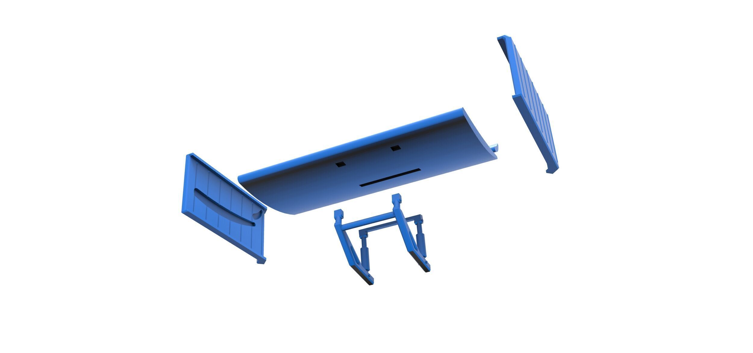 Wing of Supermodified front engine race car V3 Scale 1 to 25 3D print model_14