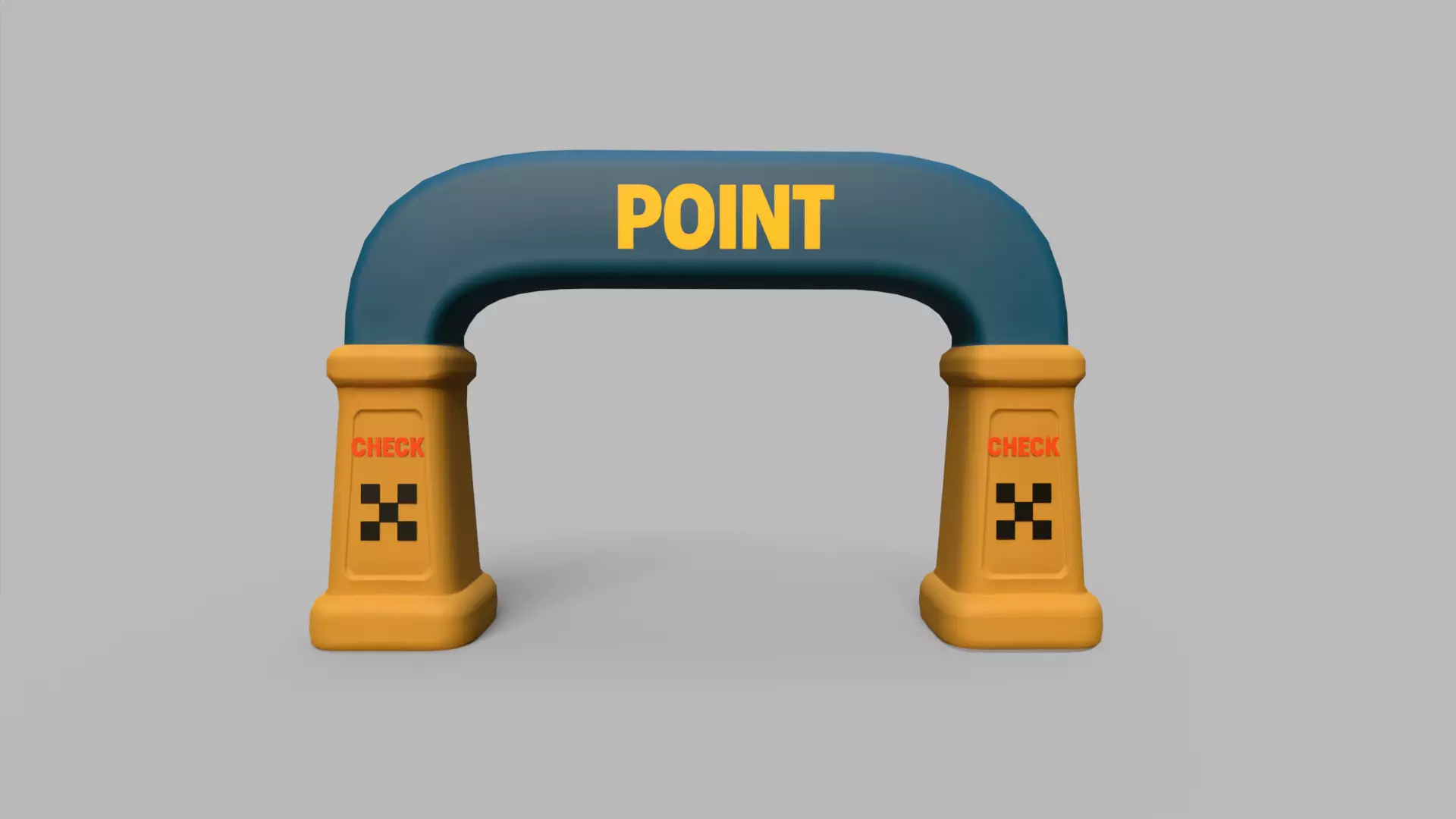 Stylized Race Gates Pack  Start Checkpoint Finish Low-poly 3D model_7