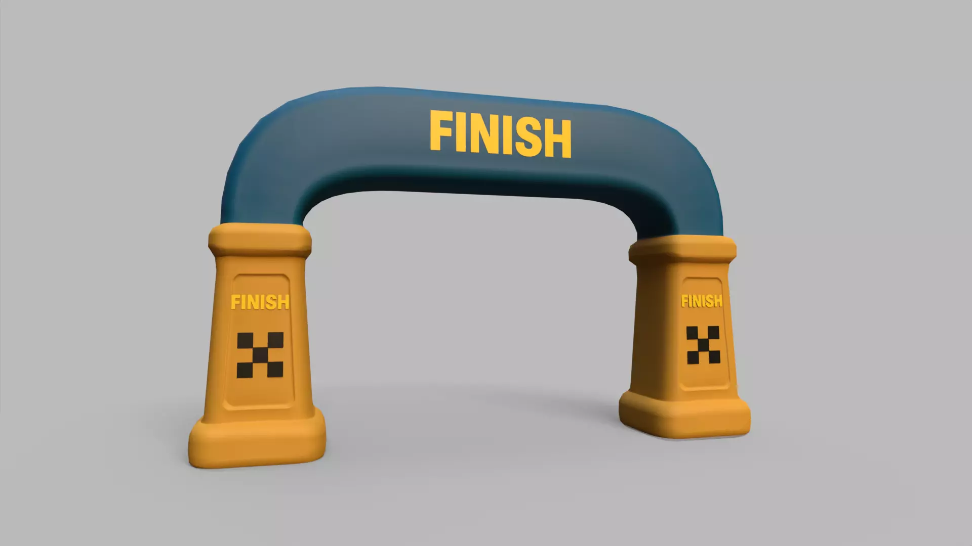 Stylized Race Gates Pack  Start Checkpoint Finish Low-poly 3D model_3
