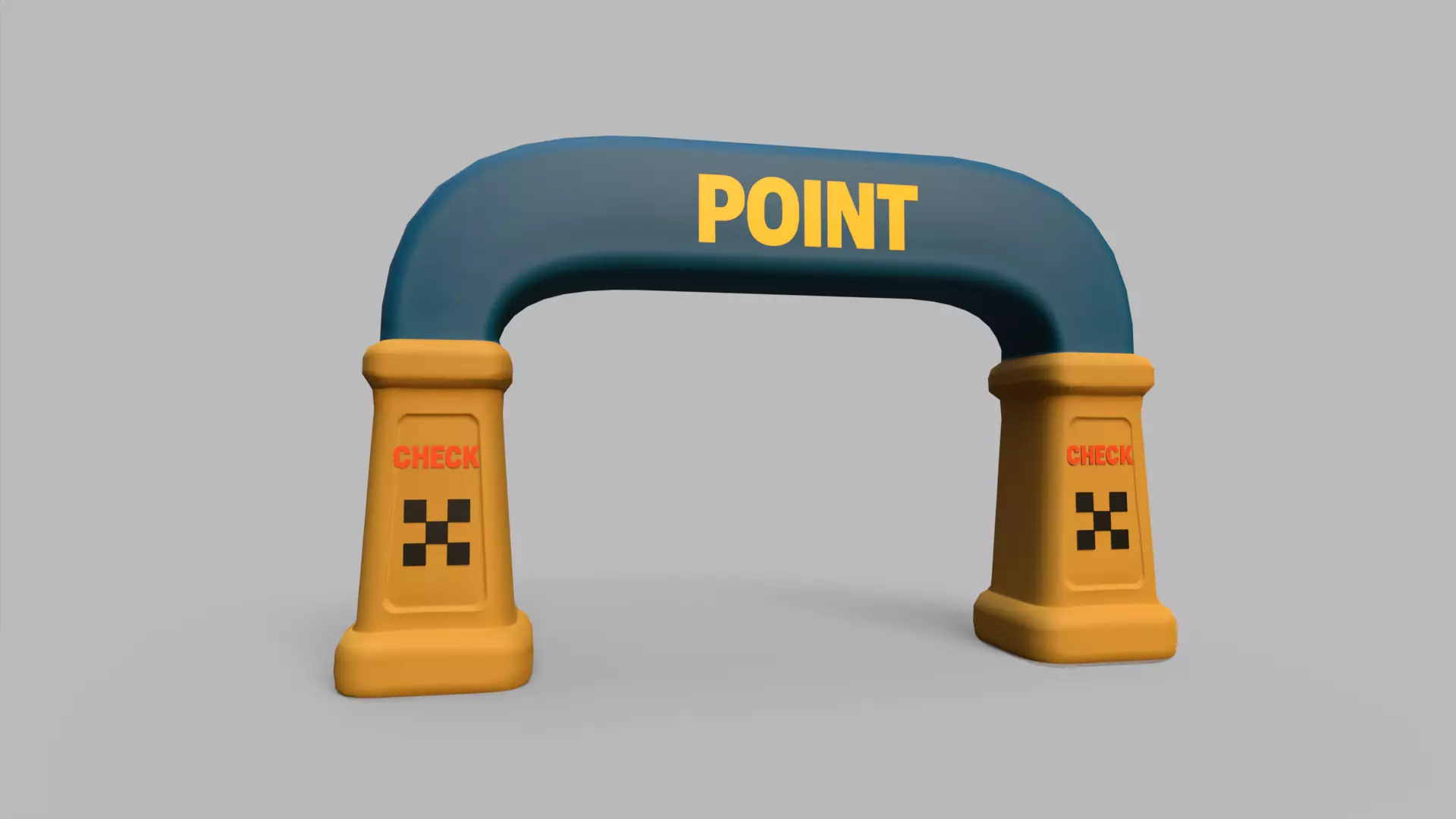 Stylized Race Gates Pack  Start Checkpoint Finish Low-poly 3D model_6