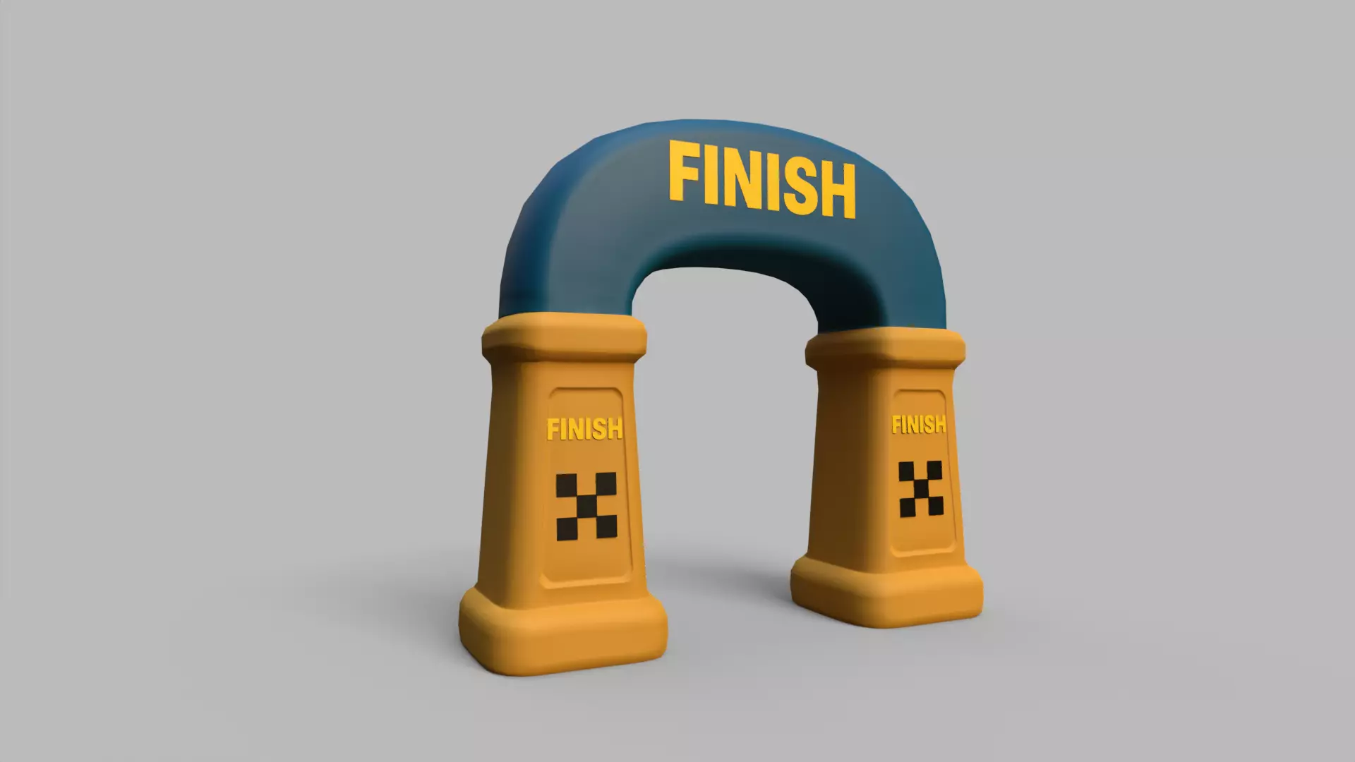 Stylized Race Gates Pack  Start Checkpoint Finish Low-poly 3D model_4