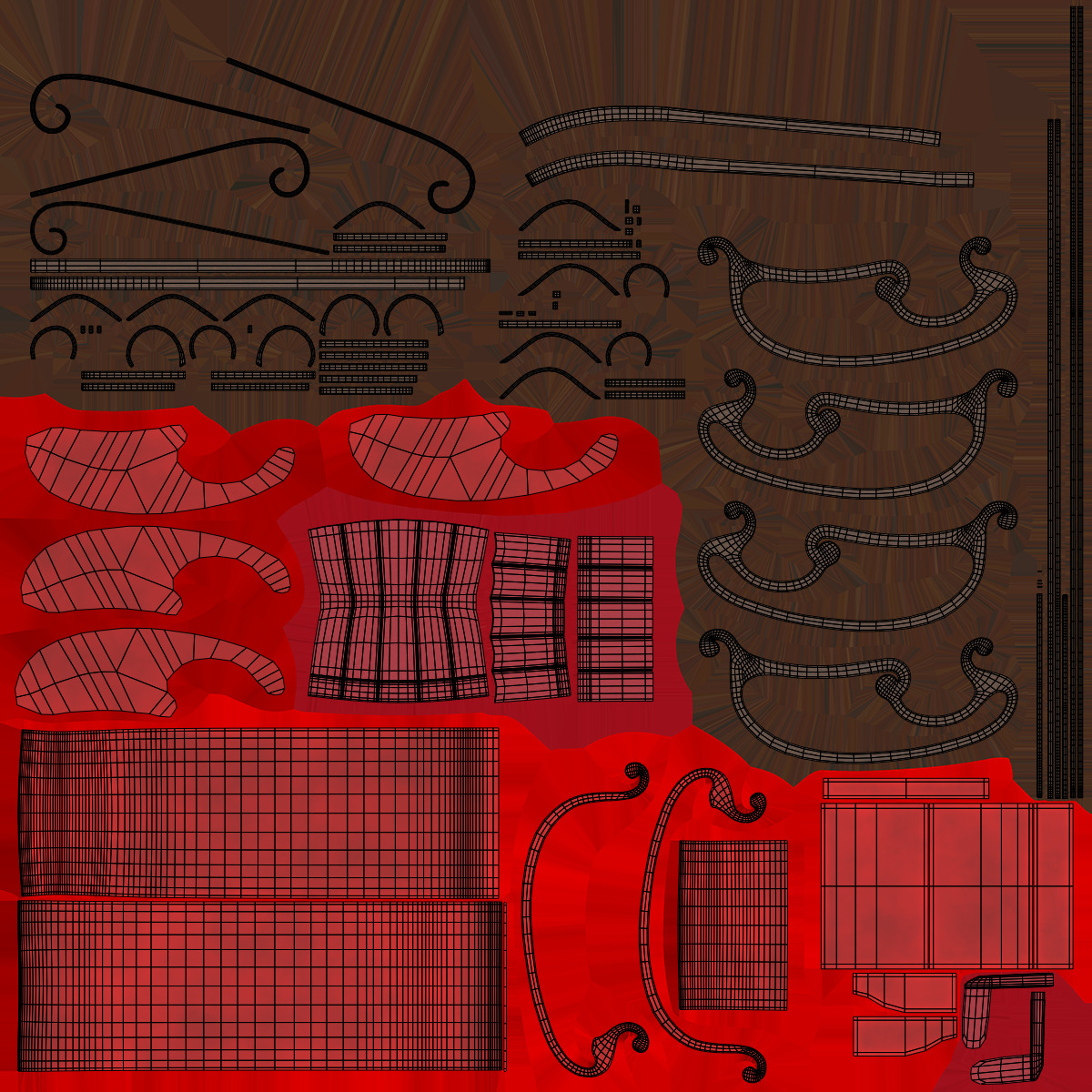 Santa Sleigh 3D model_13