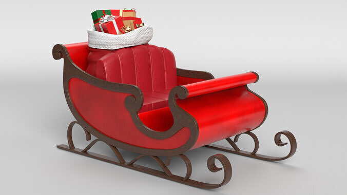 Santa Sleigh 3D model
