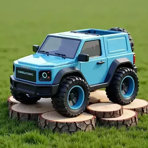 Stylized Compact Off Road SUV Low-poly 3D model
