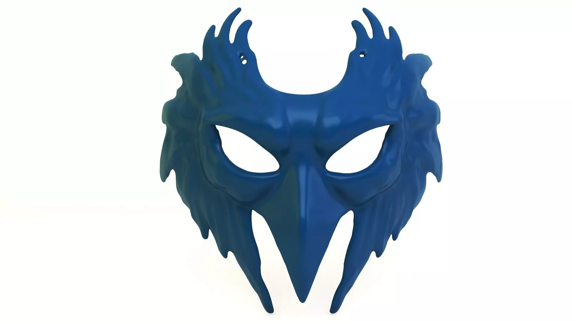 Feathered Raven Cosplay Mask 3D print model_0