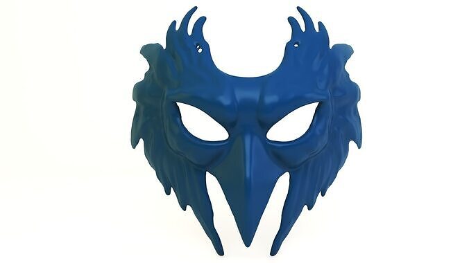 Feathered Raven Cosplay Mask 3D print model