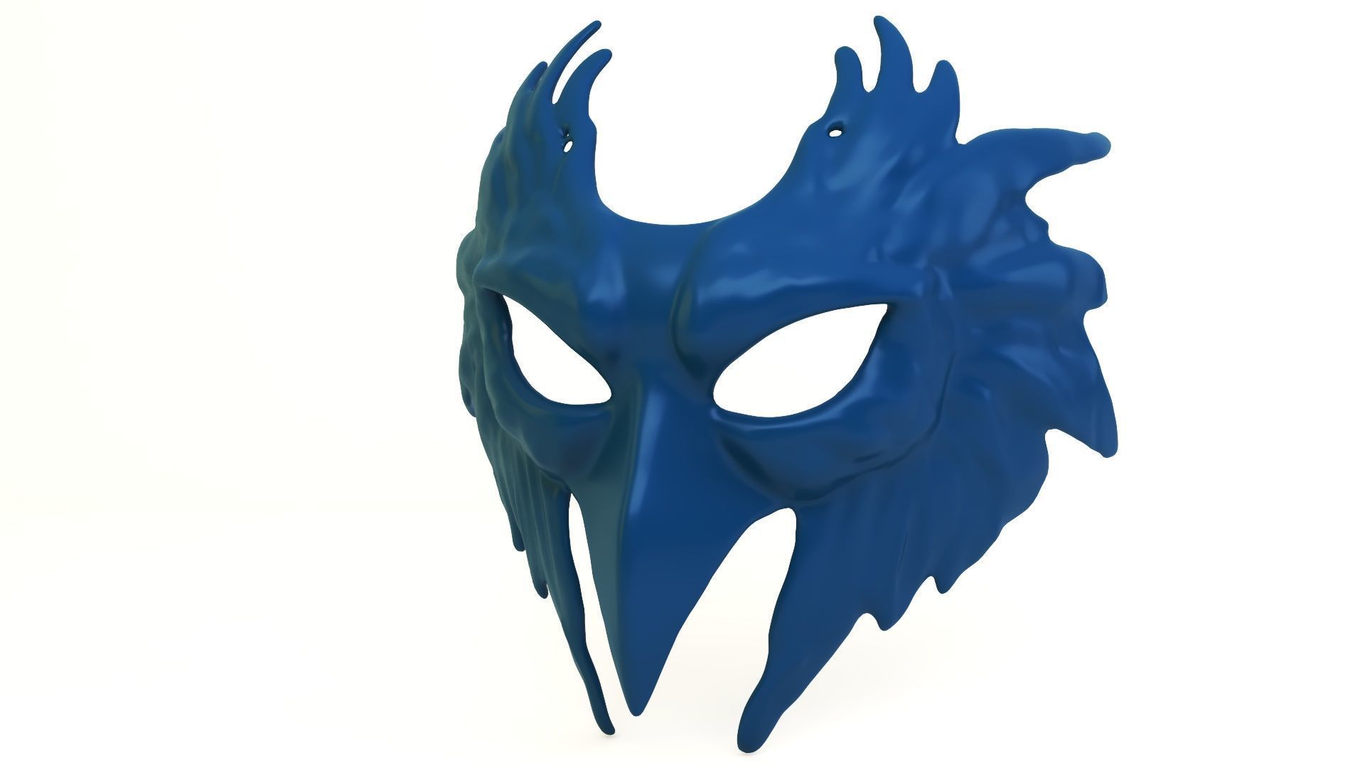 Feathered Raven Cosplay Mask 3D print model_1