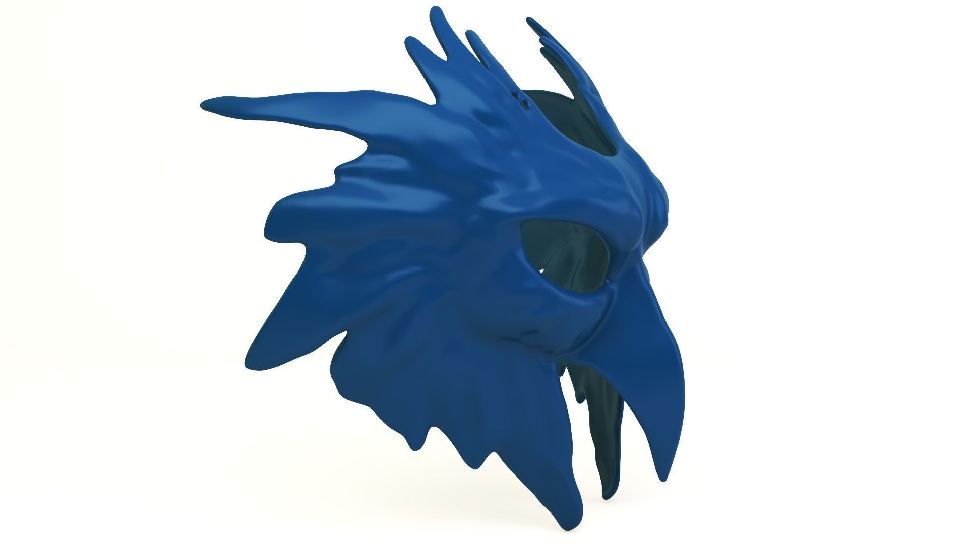 Feathered Raven Cosplay Mask 3D print model_3