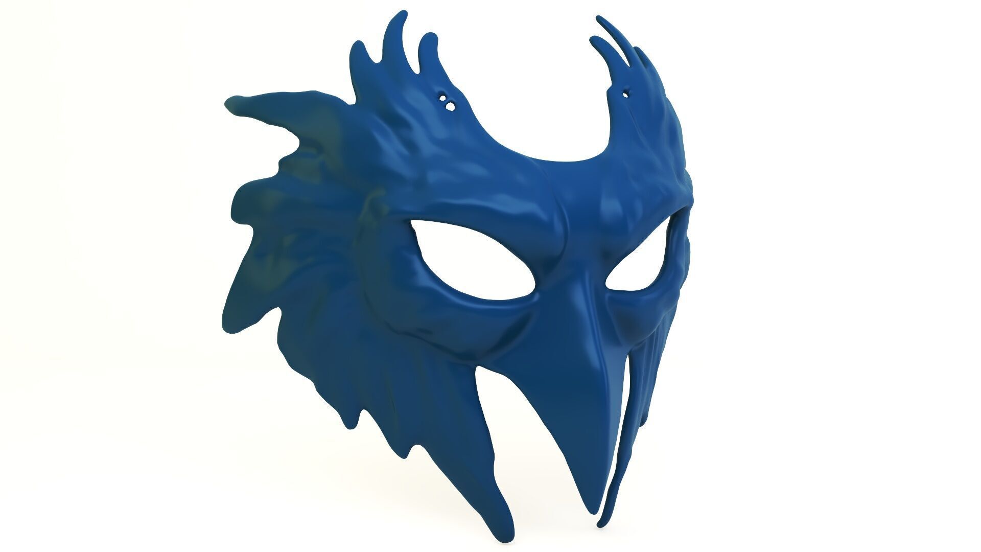 Feathered Raven Cosplay Mask 3D print model_2
