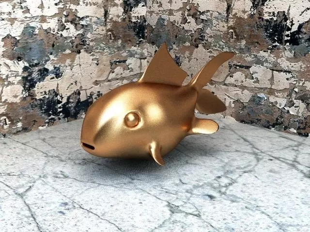 Reference images for Golden fish Tutorial888 Free 3D model_0