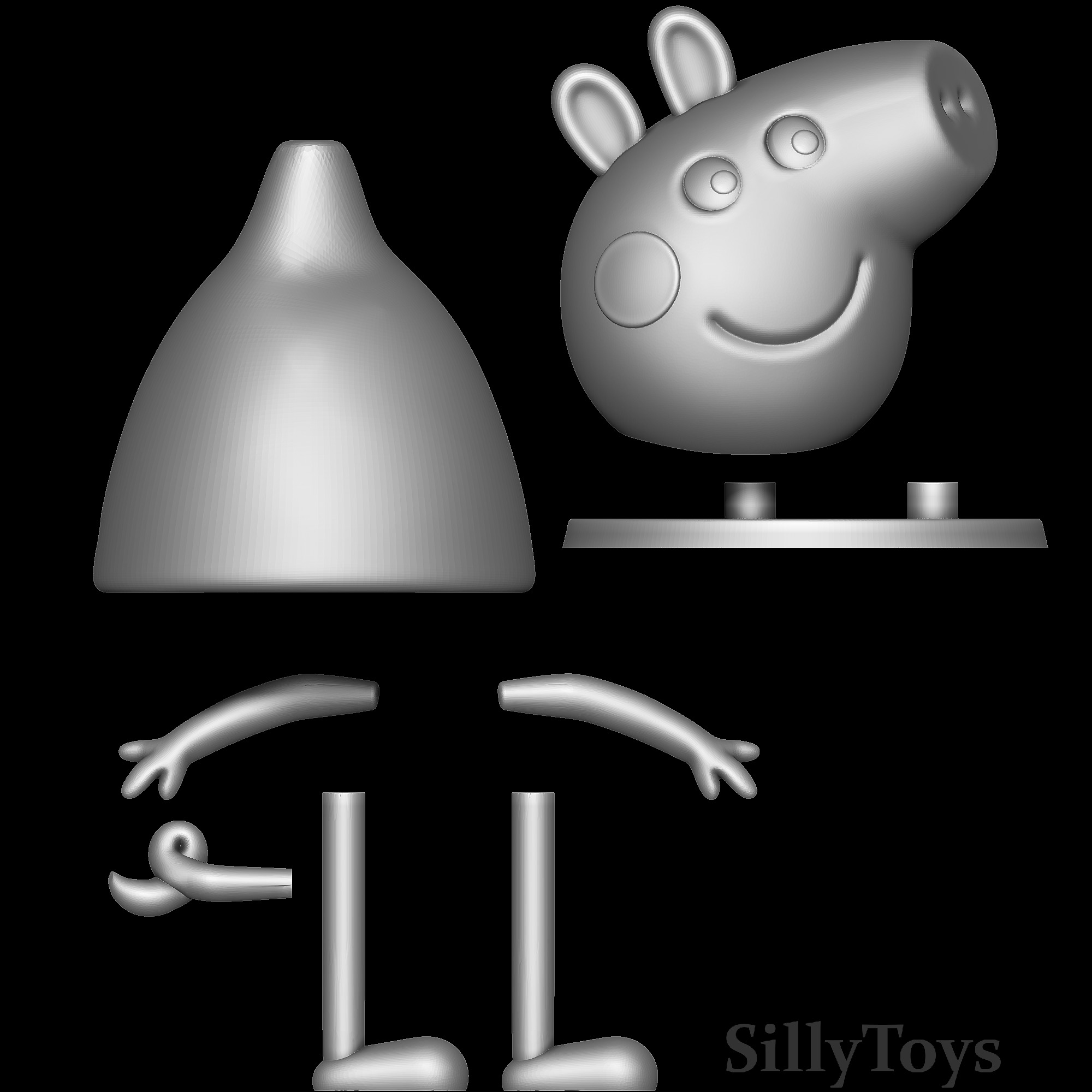 Peppa Pig 3D print model_6