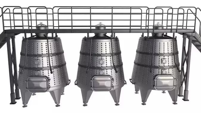 Steel Wine Tanks 3D model