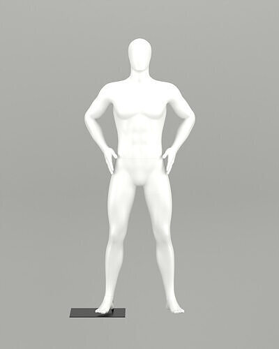 Male mannequin Heroic pose 3D print model