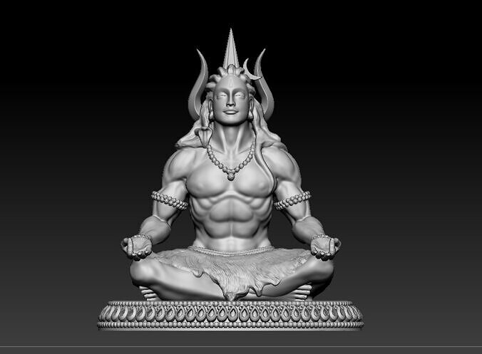 Adi Yogi 3D Model for 3D printing 3D print model