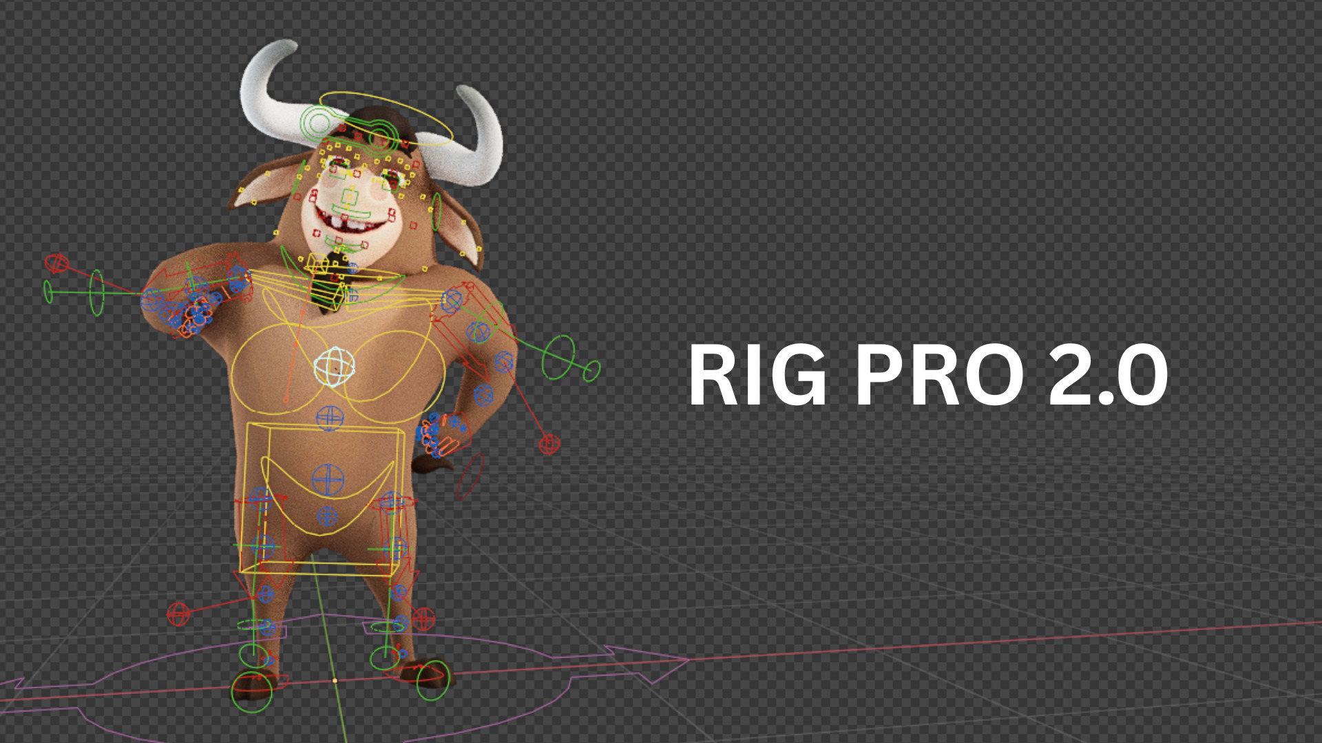 Cartoon Mascot Bull Rigged 3D model 3D model_9