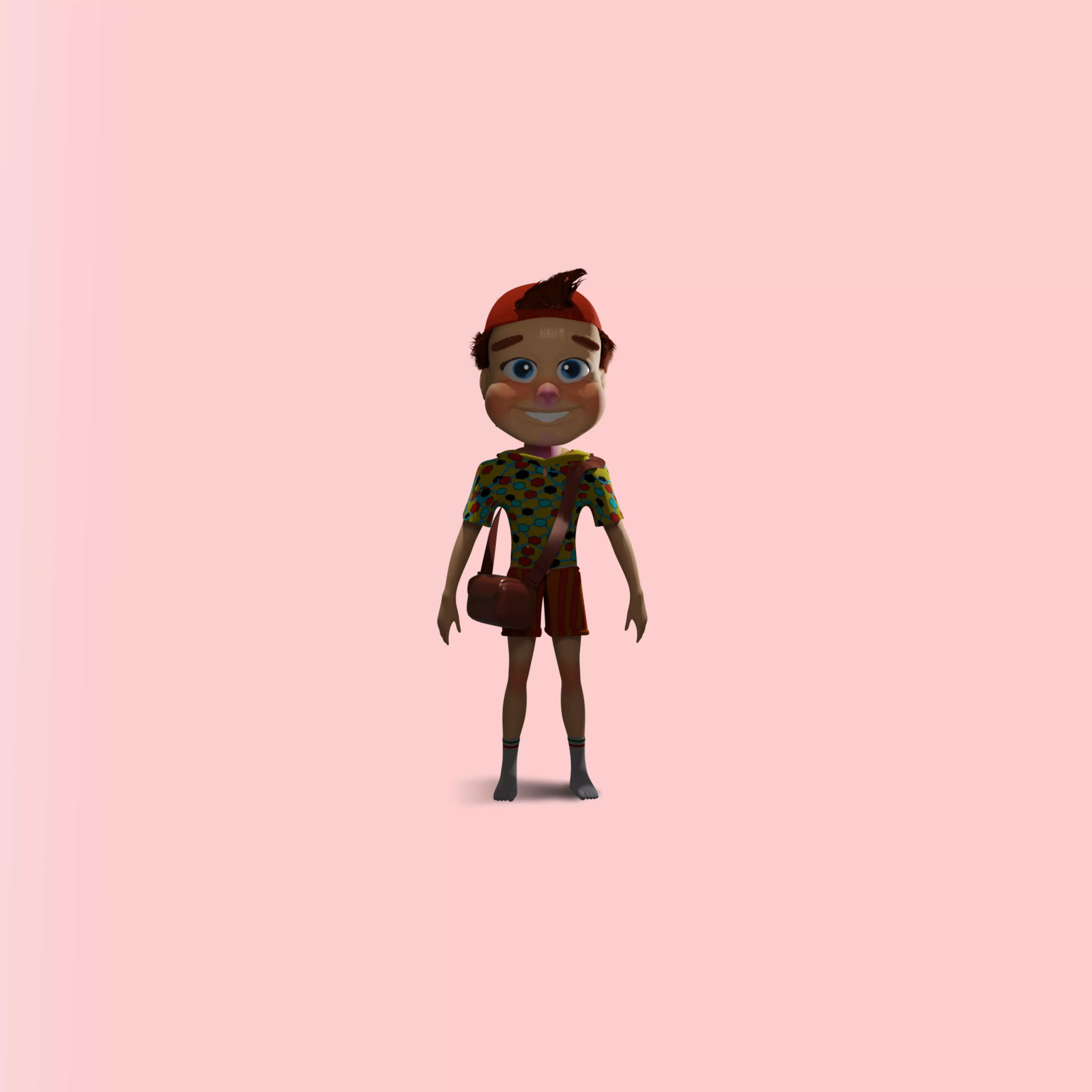 3D CARTOON CHARACTER Low-poly 3D model