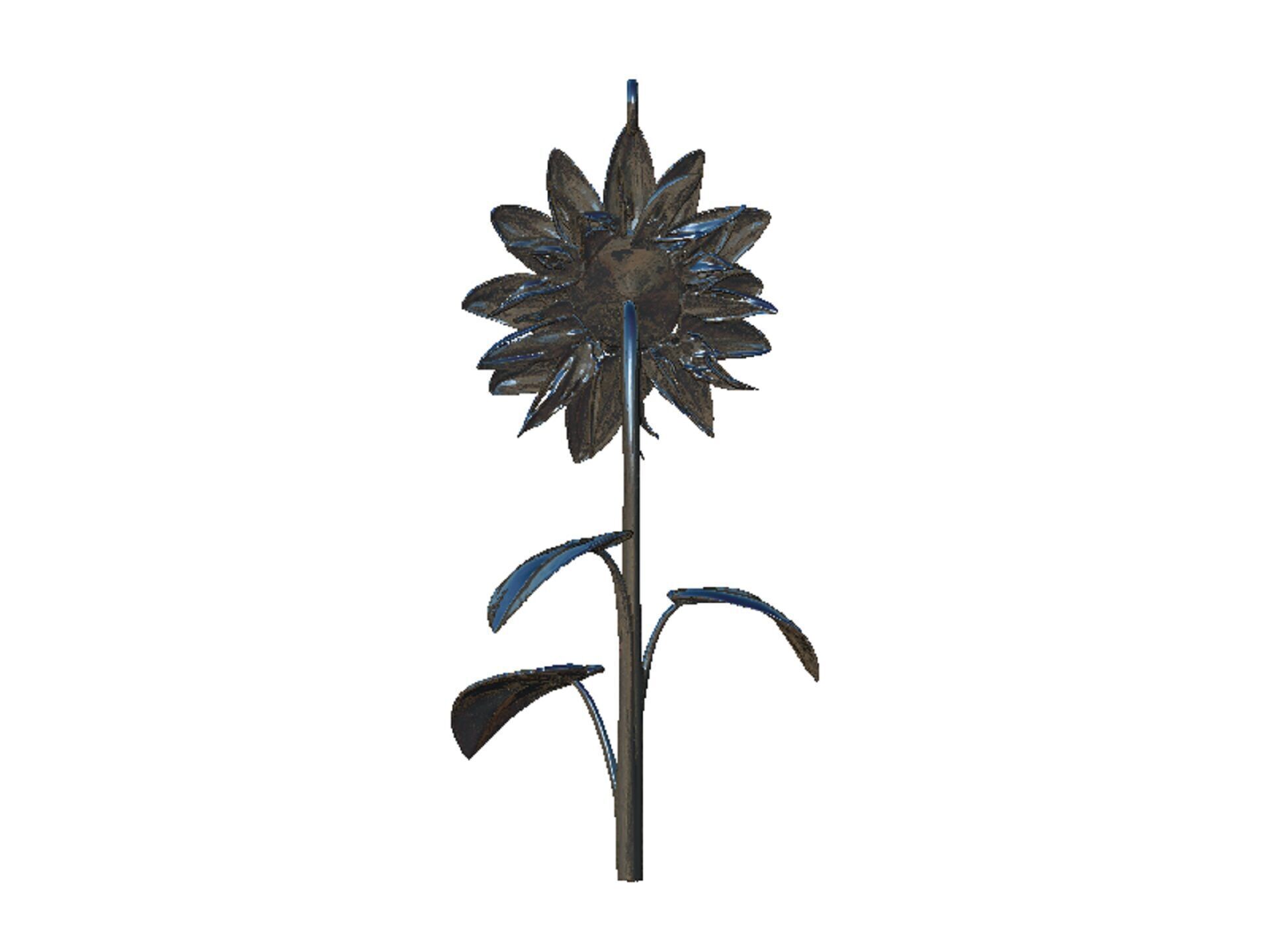 sunflower pendant 3D print model_5