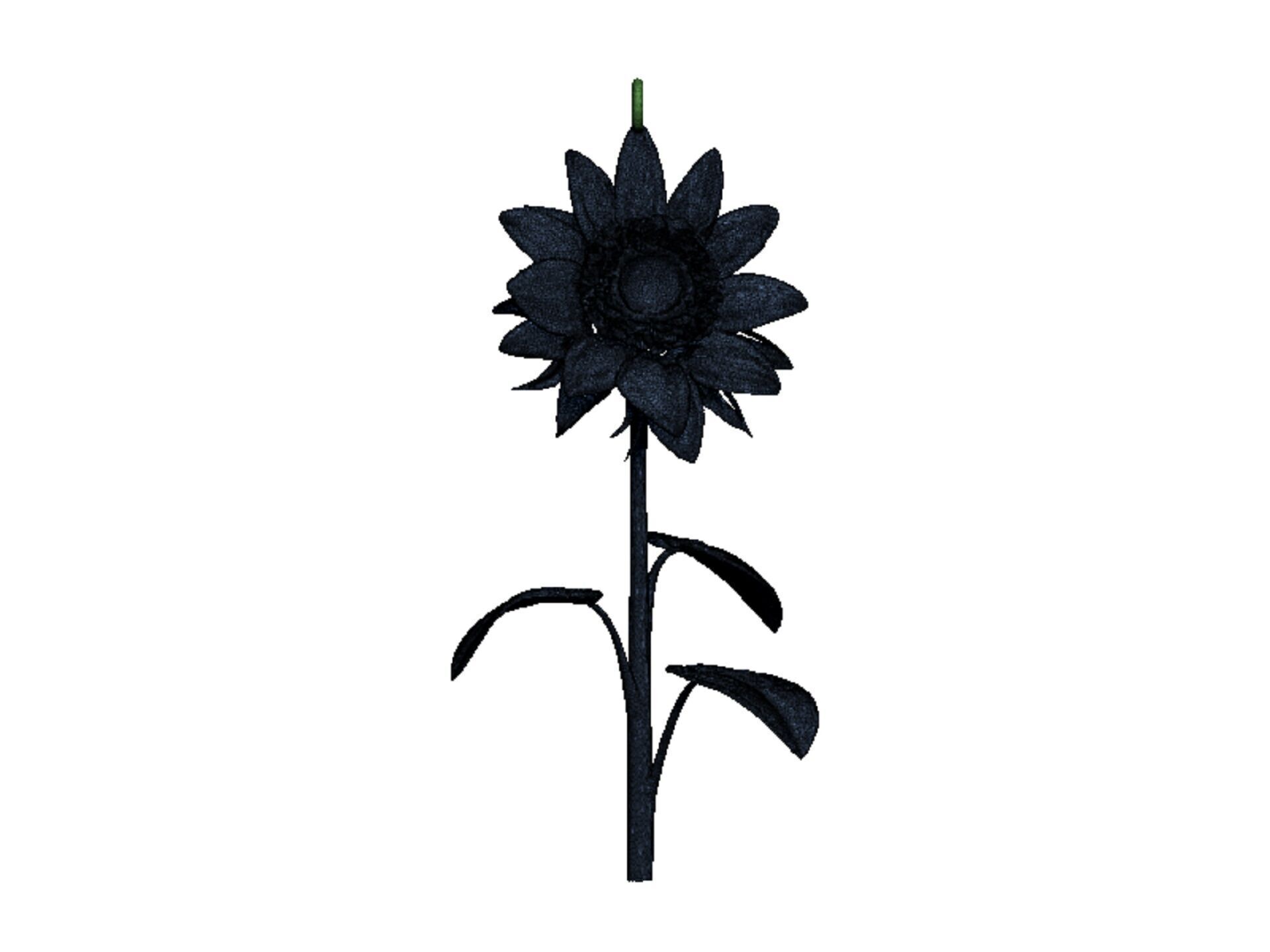 sunflower pendant 3D print model_8