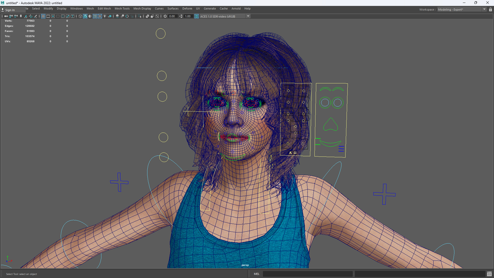 Realistic Mother Woman 3D Model Casual Outfit Mom Low-poly 3D model_16