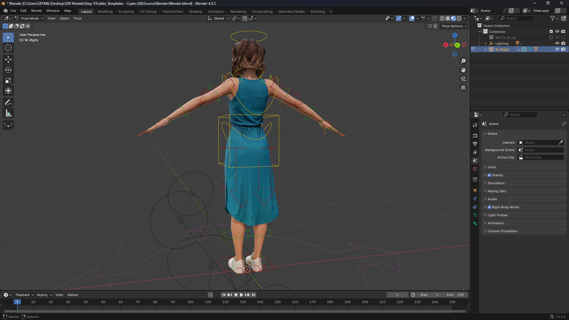 Realistic Mother Woman 3D Model Casual Outfit Mom Low-poly 3D model_14