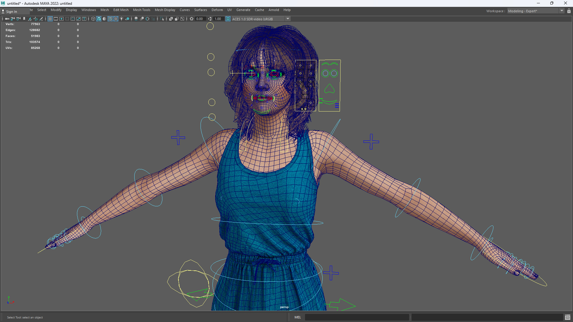 Realistic Mother Woman 3D Model Casual Outfit Mom Low-poly 3D model_18