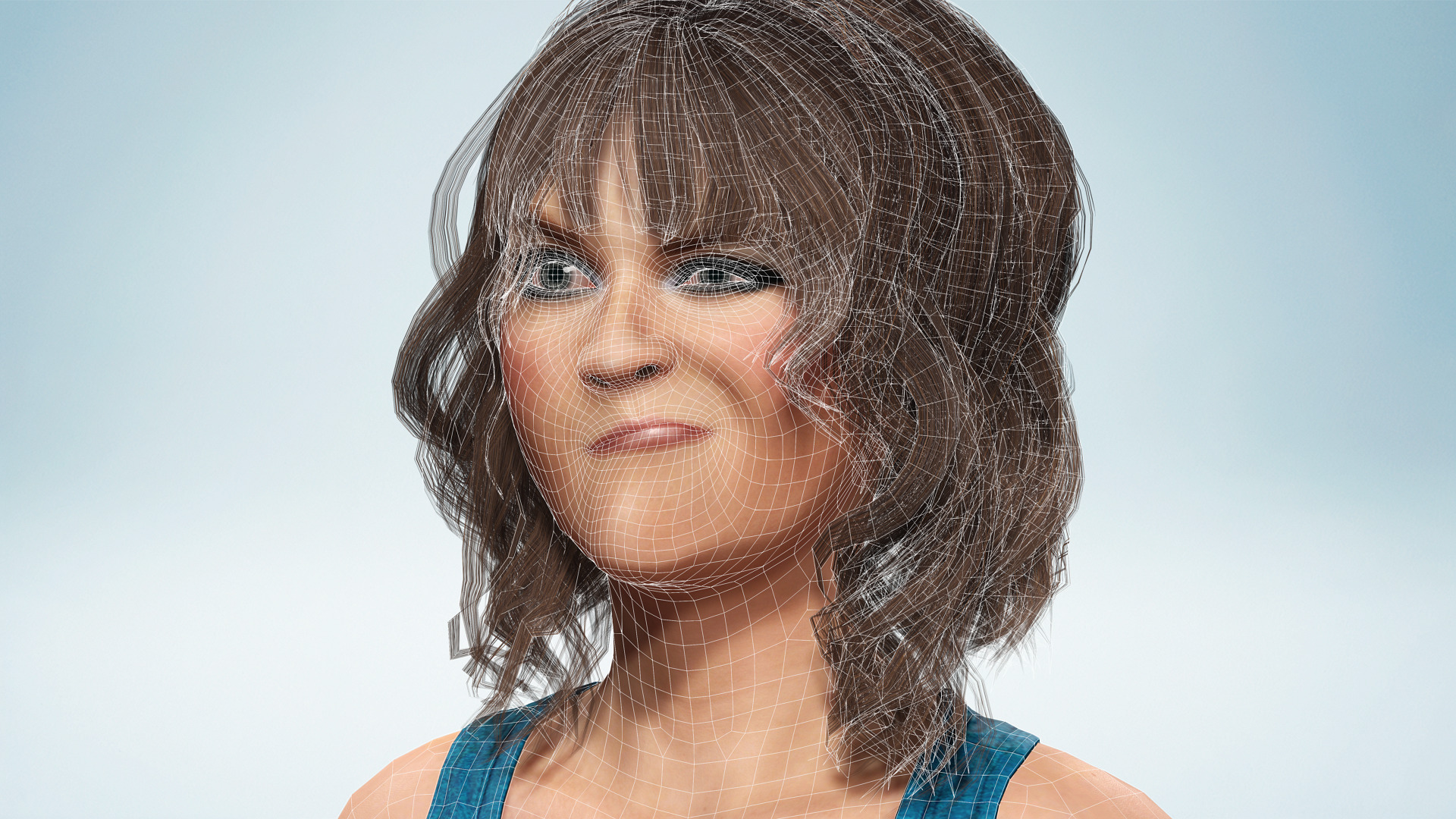 Realistic Mother Woman 3D Model Casual Outfit Mom Low-poly 3D model_25