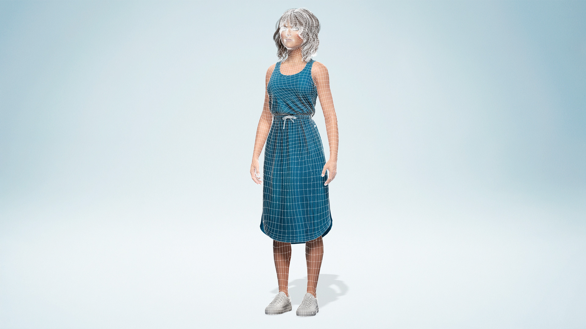 Realistic Mother Woman 3D Model Casual Outfit Mom Low-poly 3D model_24