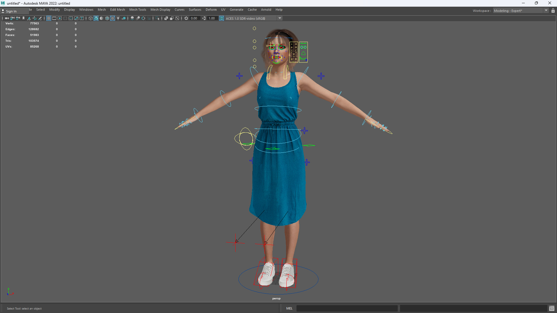 Realistic Mother Woman 3D Model Casual Outfit Mom Low-poly 3D model_17