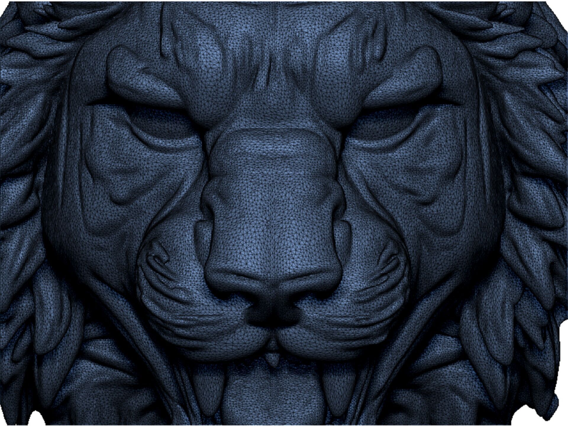 tiger head 3D print model_10