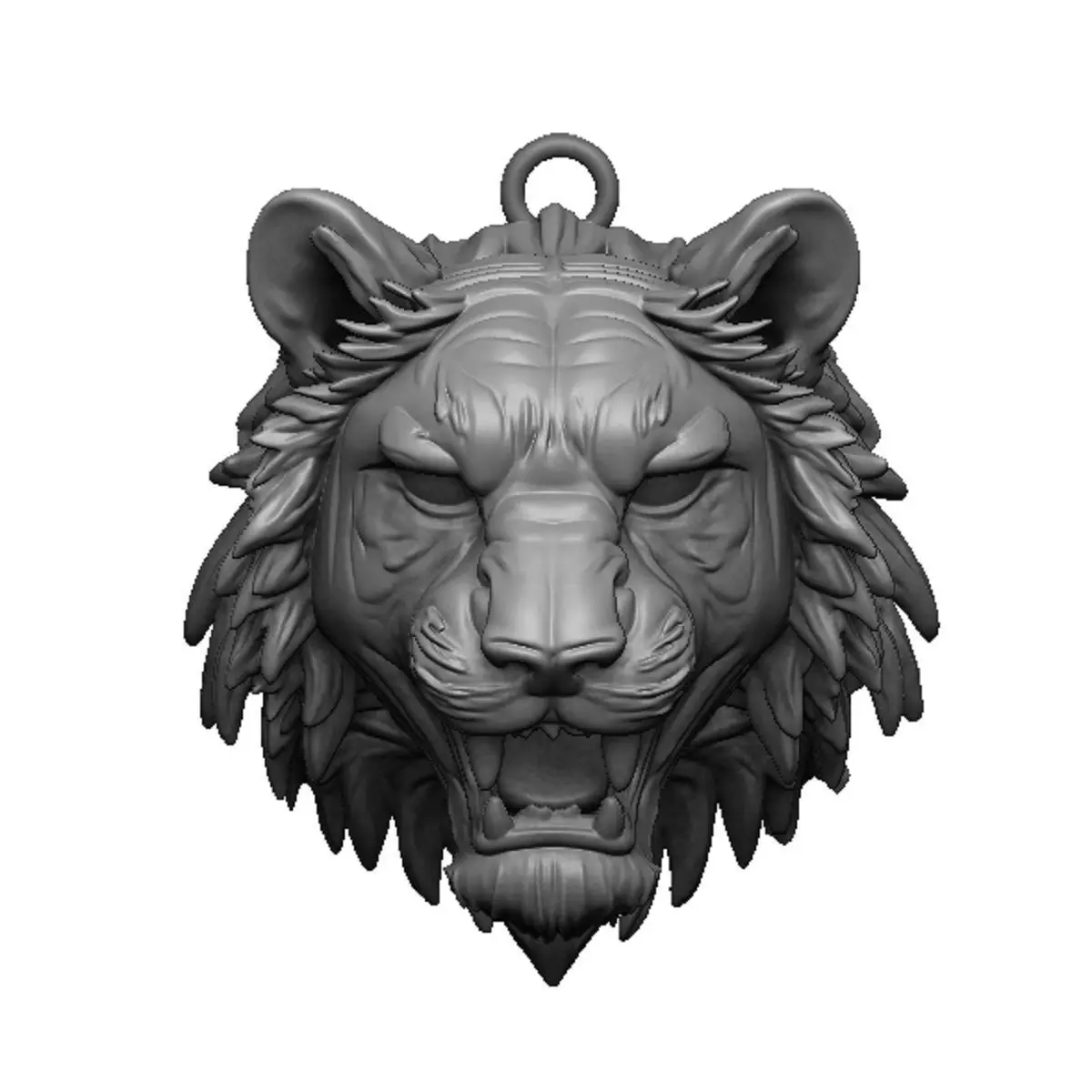 tiger head 3D print model_0